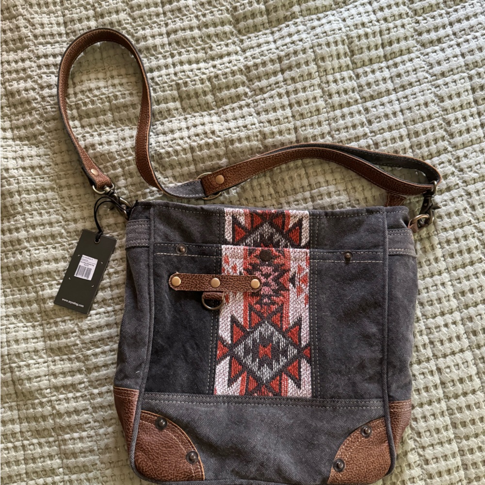 Myra Aztec denim bag NWT